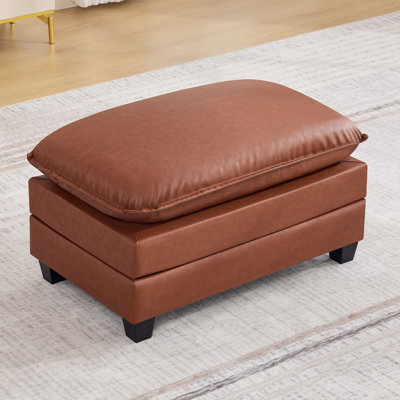 35.4’’ Rectangle Faux Leather Ottoman for Modular Sectional Sofa