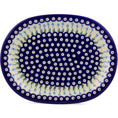 Plateau à motif floral peacock
