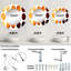Neuf cercles dans des tons d'orange et de brun III - Miroir mural moderne rond-531385546