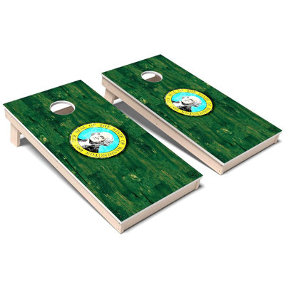 Washington State Flag Full Color All-Weather Composite Cornhole Board Set