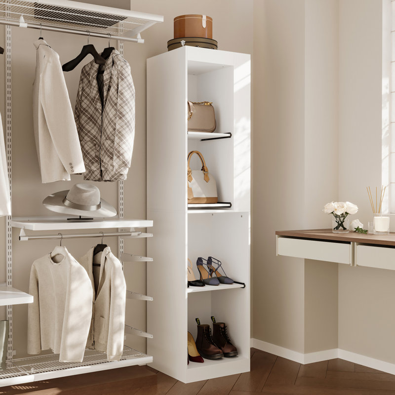 Elegant Wardrobe Tower With Slide-Out Organizers