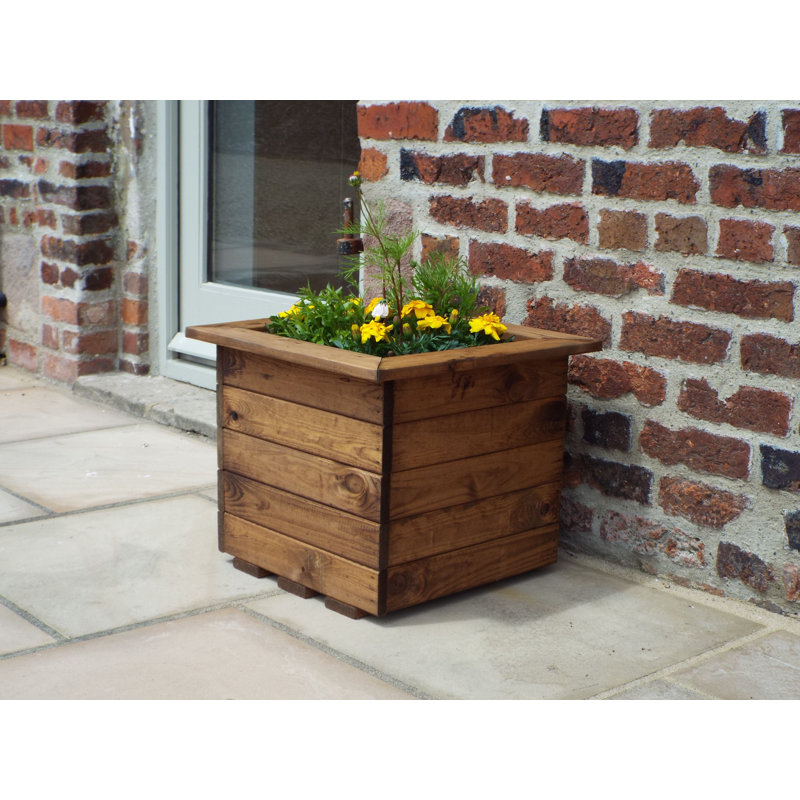 Belardo Handmade Wood Planter Box, 40cm H x 48cm W x 48cm