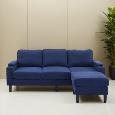 Canapé modulaire réversible 78,12 po avec repose-pieds pour salon
