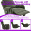 Fauteuil inclinable manuel de massage en chenille avec fauteuil pivotant et pivotant-1232339329