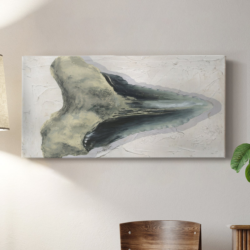 Watercolor Sharks Tooth III - Toile tendue avec châssis - Prêt à accrocher, H 16 po x l 32 po
