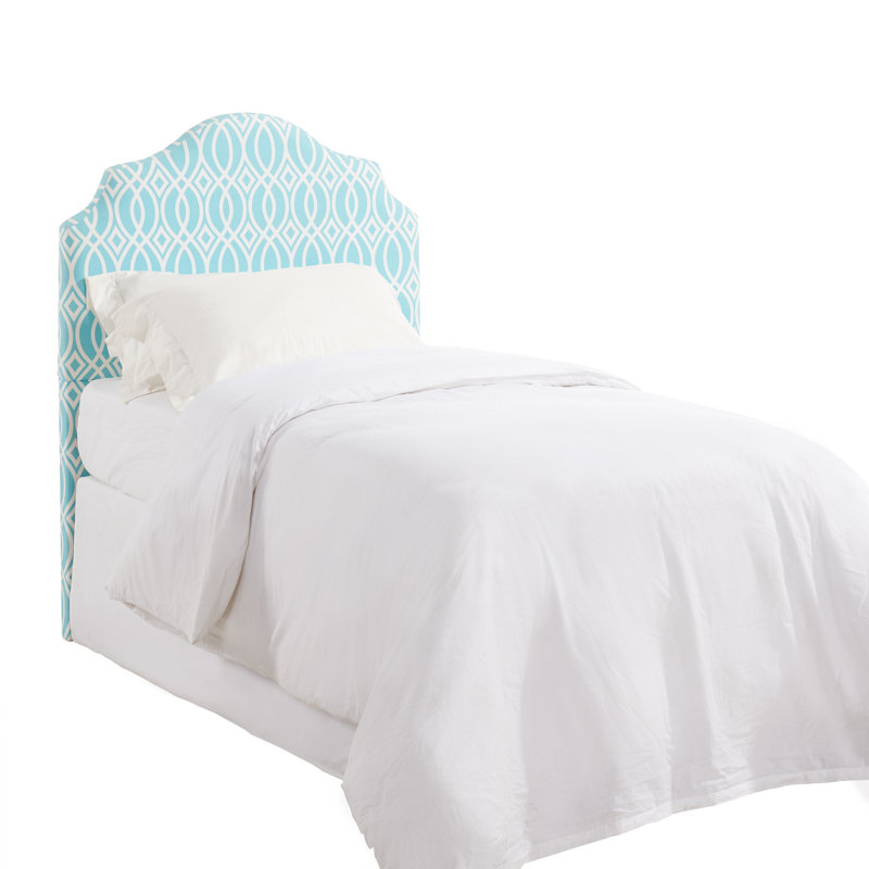 Tête de lit tapissier Feltman, Double/Grand, Bleu sarcelle