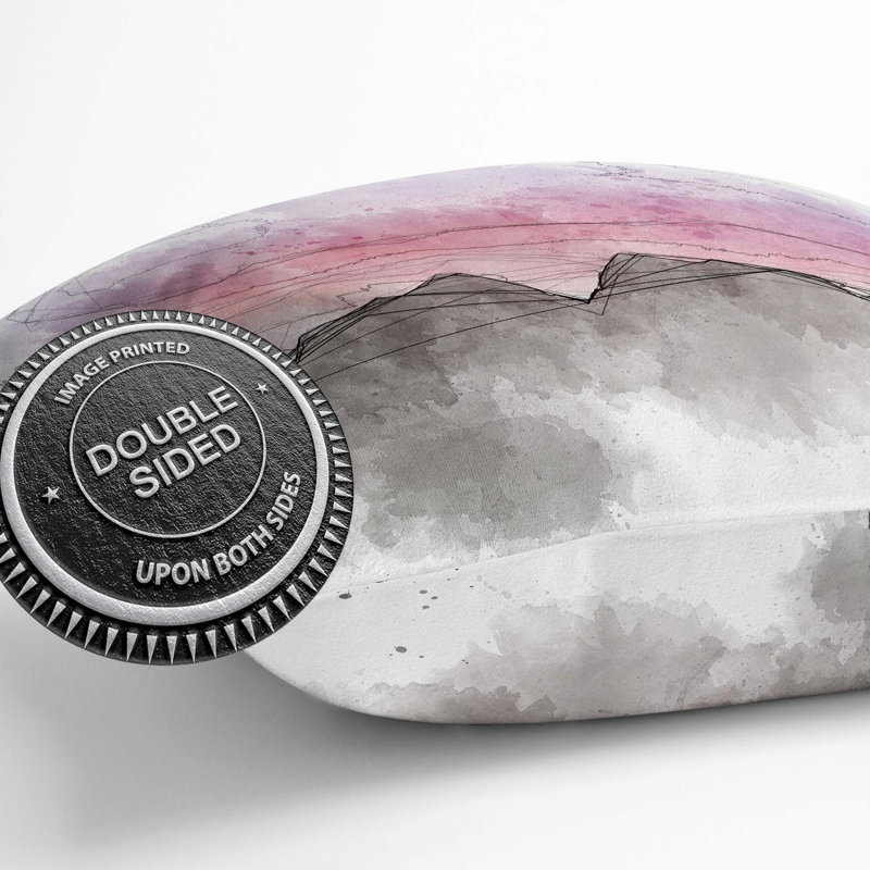 Mountain Mirror Cushion with Filling, 55cm H x 55cm W x 20cm D