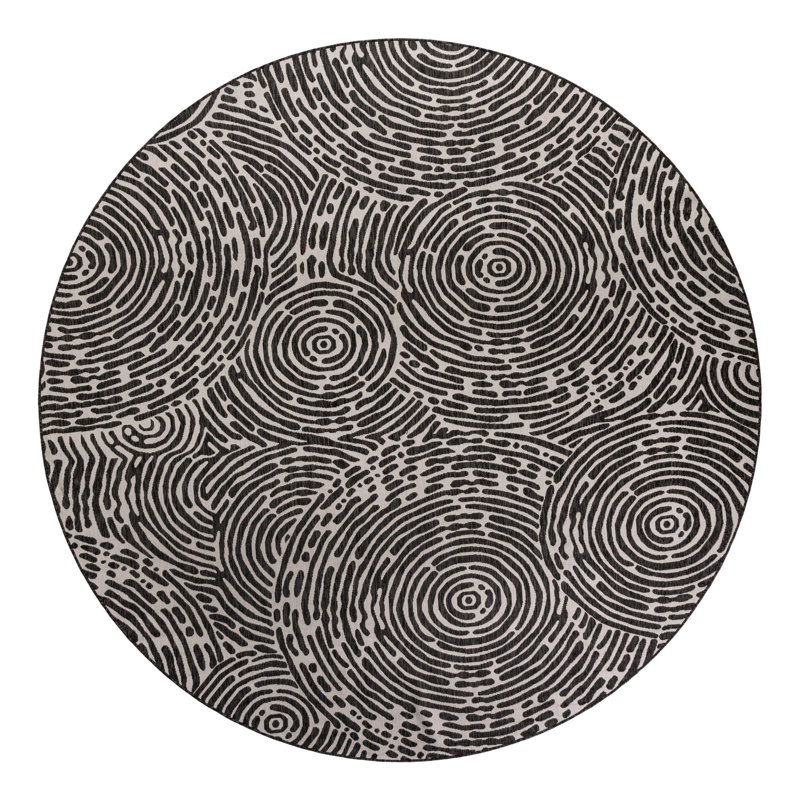 Geometric Indoor / Outdoor Rug, Round 12'