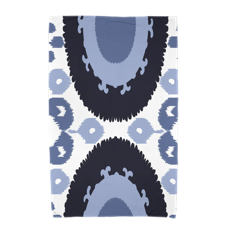 Serviette de plage en microfibre Garett, Bleu marine