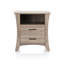 Table d'appoint rustique avec plateau en bois et rangement rectangulaire à 2 compartiments-1358630787