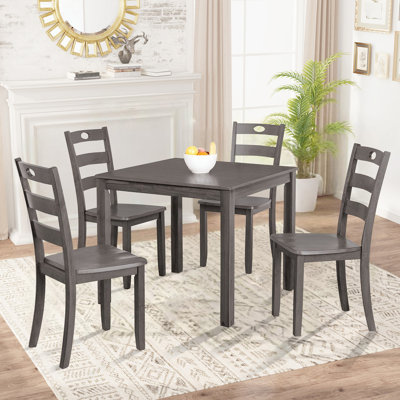 4 - Person Solid Wood Top Four Leg Dining Set