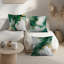 4 housses de coussin décoratives à motif de marbre vert