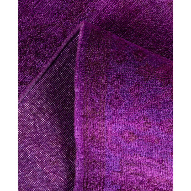 Overdyed One-of-a-Kind 4' 2" X 6' 0" Hand Knotted Area Rug