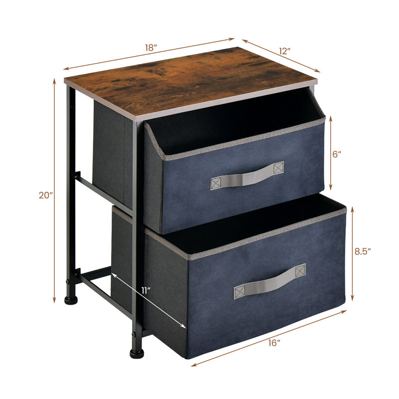 2 - Drawer End Table Set