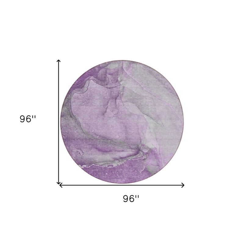 Tapis extérieur rond lavable antidérapant 8 po Lilac