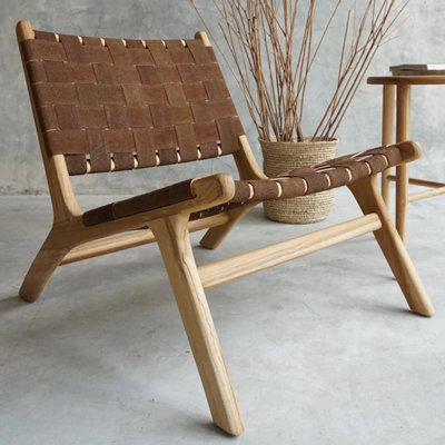 Faux Leather Accent Chair