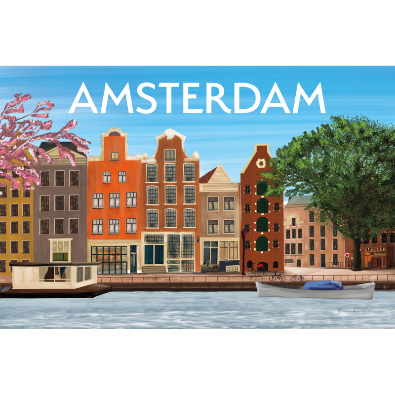 Amsterdam II by Omar Escalante - Wrapped Canvas Art Prints, 30cm H x 46cm W 3.8cm D