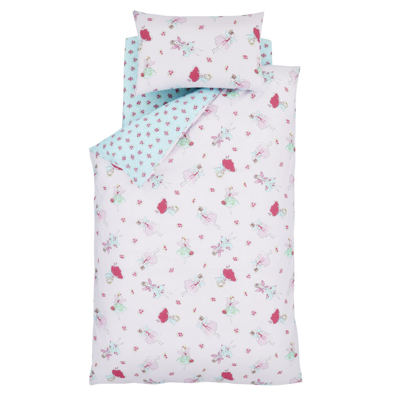 Pink/White Duvet Cover Set, Single - 1 Pillowcase
