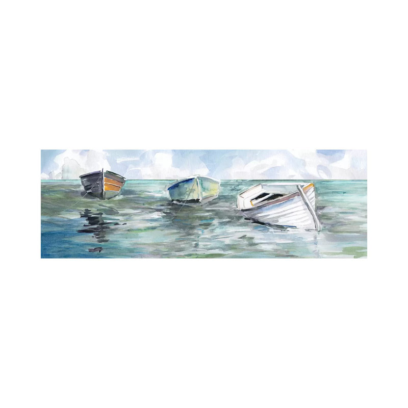 Caught At Low Tide I by Carol Robinson - Wrapped Canvas Panoramic Painting, 121.92 cm H x 40.64 cm W x 1.91 cm D