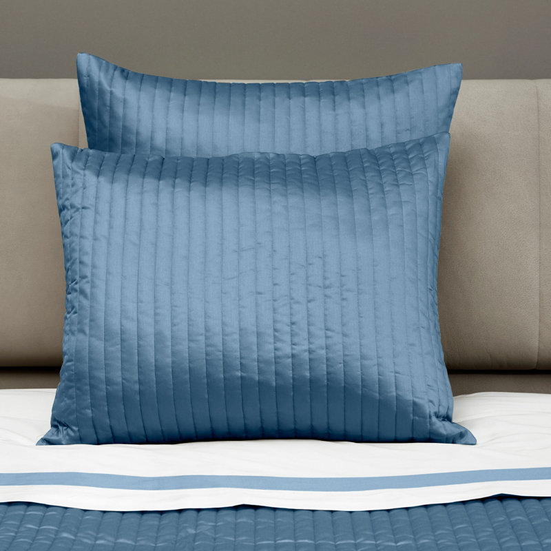 Siena Sateen Sham, Standard Sham, Airforce Blue