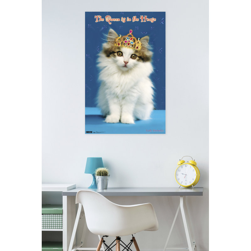 Chat-impression sur papier grand lit