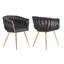 Abdurrahim Velvet Dining Chair - Ergonomic Tufted Back and Metal Legs - Button Back Armchair for Dining Room Living Room Restaurants-70052661-123096727