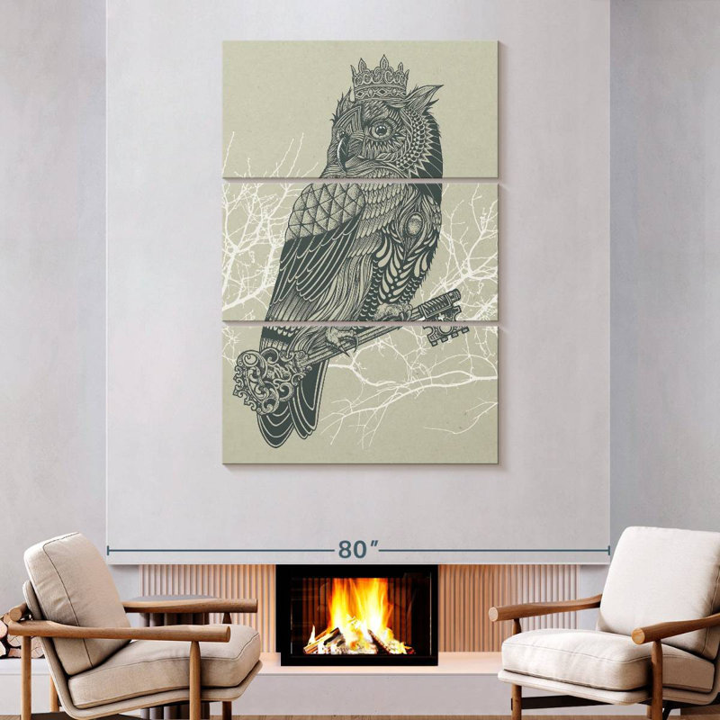 Brampt Owl King, 74" H x 48" W