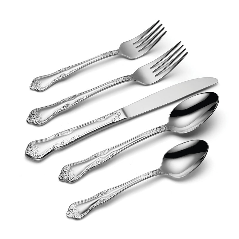 Oneida Azalea 45-Piece Stainless Steel Flatware Set