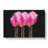 Row Of Pink Tulips In Abstract - Wrapped Canvas Print-55340286