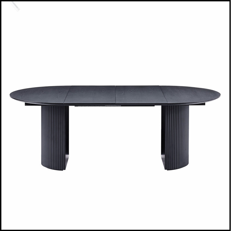 Expandable Dining Table with Solid Top, Modern and Versatile for Kitchen, Dining, and Living Room Use