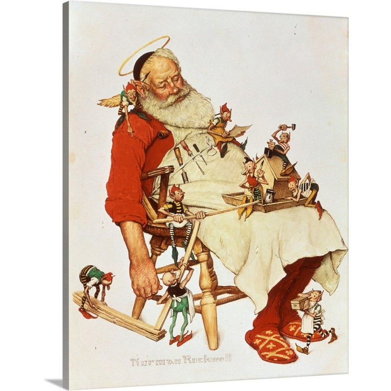 Art mural sur toile Norman Rockwell, Toile tendue, H 20 po x l 16 po x P 1,25 po