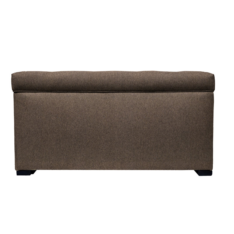 Raburn Upholstered Storage Bench, Sterling