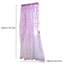4 panneaux de rideaux transparents mignons à motif de feuilles de saule de style pastorale à motif floral de style saule 39,37 x 78,74 po, mauve