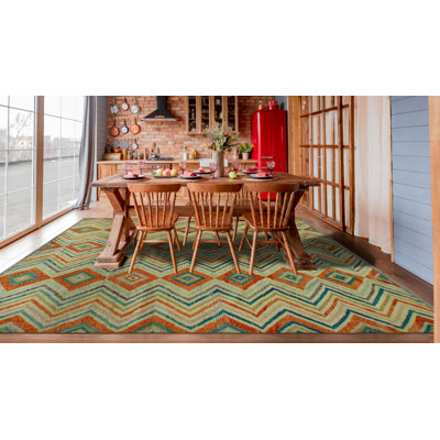 Keelah One-of-a-Kind 8'3 X 9'8 New Age Wool Area Rug in Rust