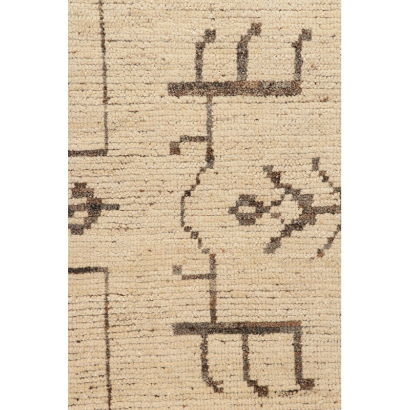 Rug & Kilim’S Modern Classics Rug In Beige With Brown Geometric Patterns, Rectangle 6' x 9'