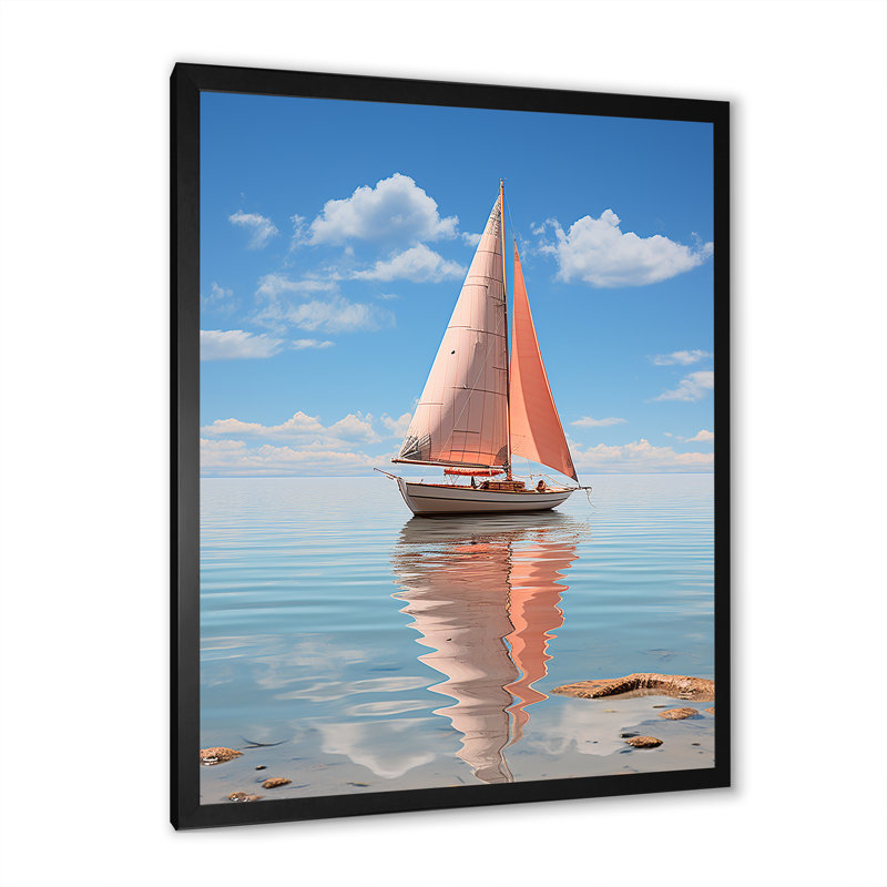 Horizon I, impression sur toile, H 44 po x l 34 po x P 1,5 po, Cadre photo noir