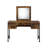 4 Storage Drawers Vanity Set with Mirror, Rustic Style
