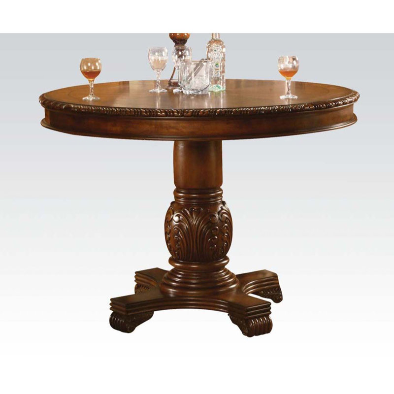 Table ronde 48 "à hauteur de comptoir Chateau De Ville, finition cerisier, Cerisier