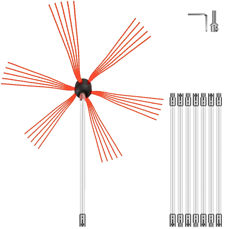 Adjustable Cleaning Brushes with Replaceable Head, 16cm W x 66cm L