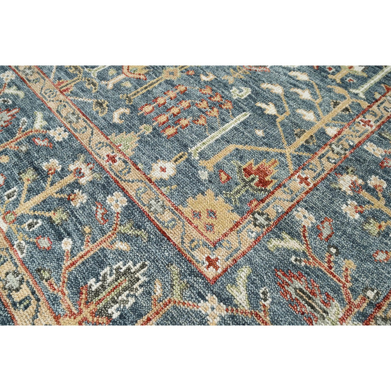 Tapis intérieur / extérieur en laine One-of-a-Kind, Rectangle 8 pi 7 po x 11 pi 10 po