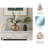 Decorative Rounded Glass Flower Vase for Table Home Decor - Elegant Butterfly Metal Accent for Console, or Tabletop Styling- 10", Gold & Metallic