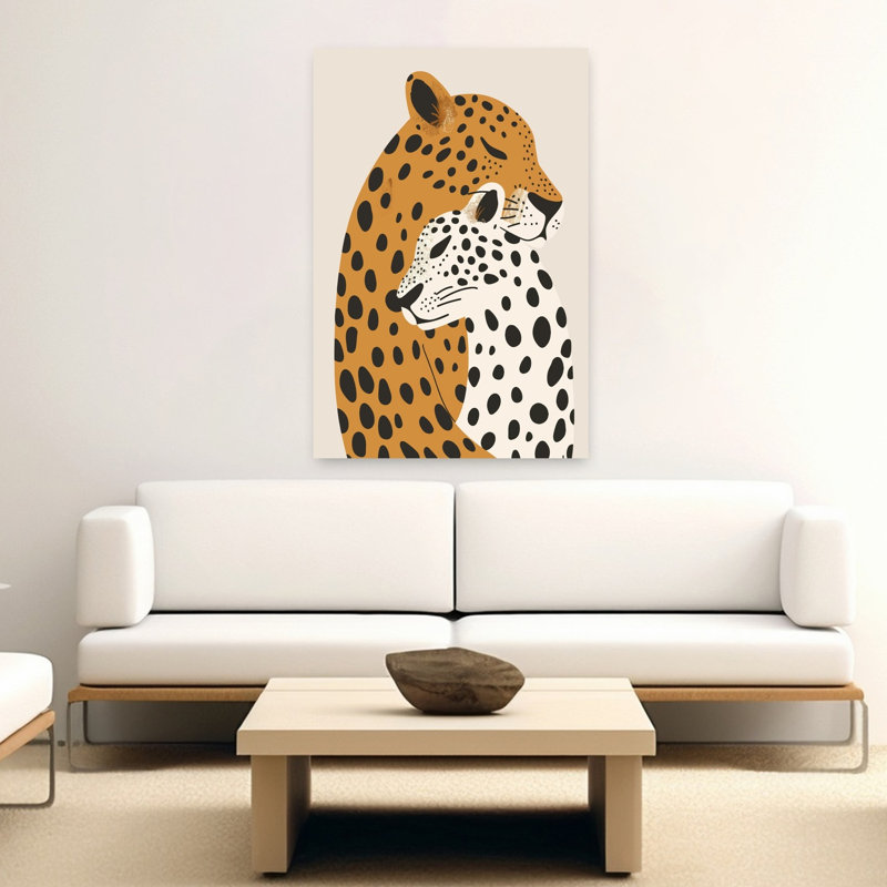 Art contemporain, chat, léopard, H 60 po x l 40 po