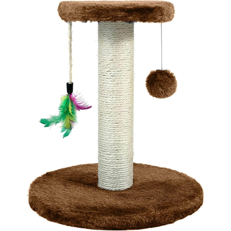 Grattoir pour chat avec corde en sisal naturel haut de gamme, Brun