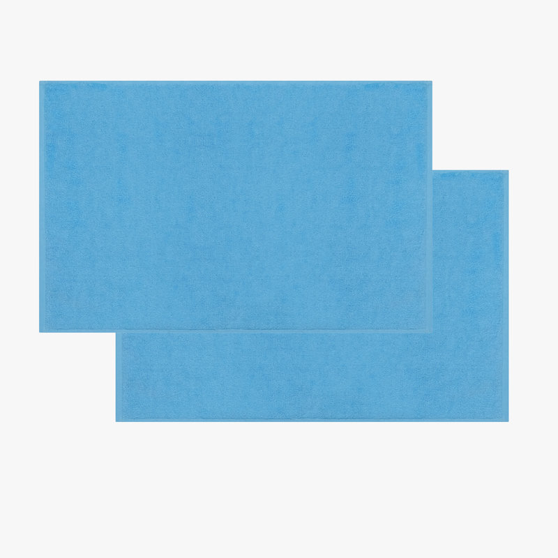 Mac 2 Pcs Turkish Bath Mat Set, Seaglass
