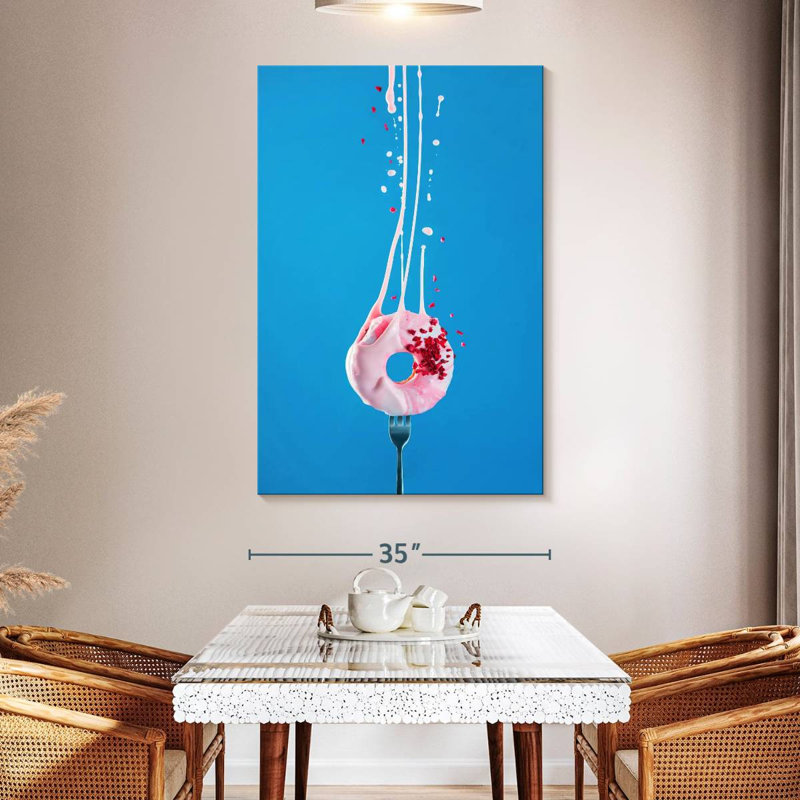 Yarlin Creamy Raspberry Doughnut, 51" H x 34" W