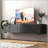 Floating TV Stand with Drop-Down Cabinets