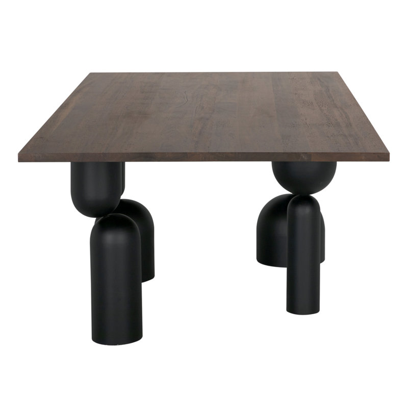 Table de salle à manger avec plateau en noyer Leandra