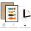 «Colorful Fish Coastal Modern», impression encadrée, affiches, salle de bain, petit art mural-104783531-104783529
