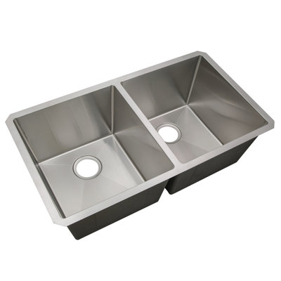 Évier de cuisine à double cuve encastrable L 32 po x l 18 po