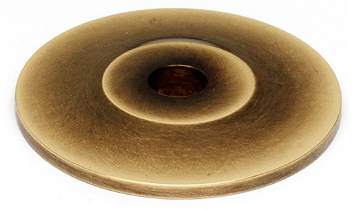 Traditional Metal Knob Backplate, Polished Antique
